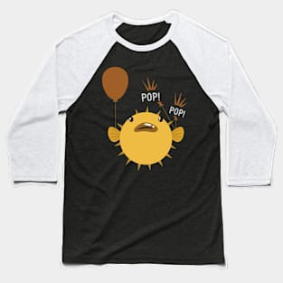 Blowfish popping balloons Baseball T-Shirt